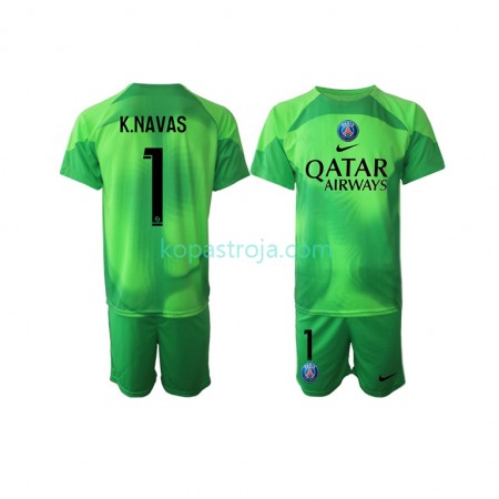 Billiga Fotbollströjor Paris Saint-Germain Keylor Navas 1 Målvakt Barn Hemma tröja 2022/23 Kortärmad